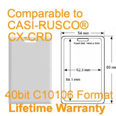 Clamshell Proximity Card-GE Casi-Rusco 40bit C10106 CX-CRD